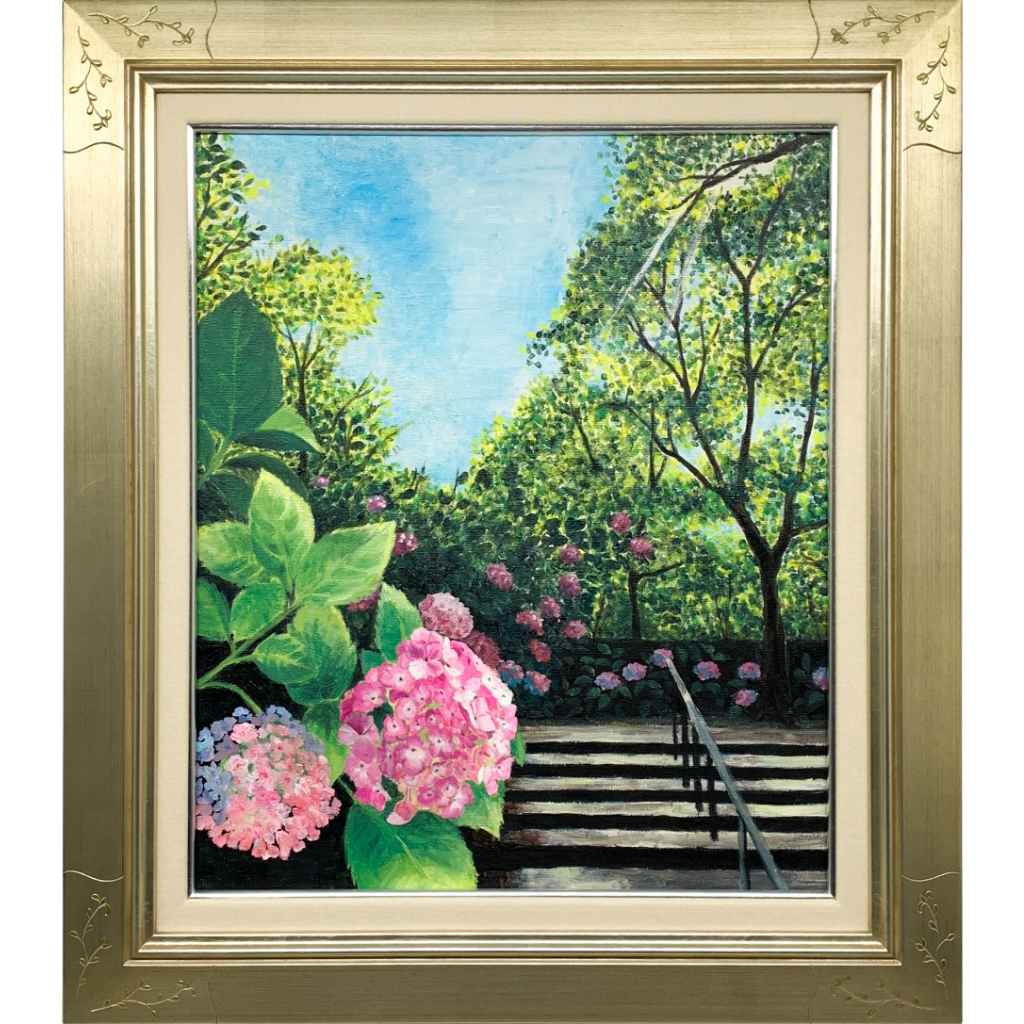 油絵 絵画 【Hydrangea】 Hydrangea | Floral Japanese Art | Artezaar Art Gallery – Artezaar