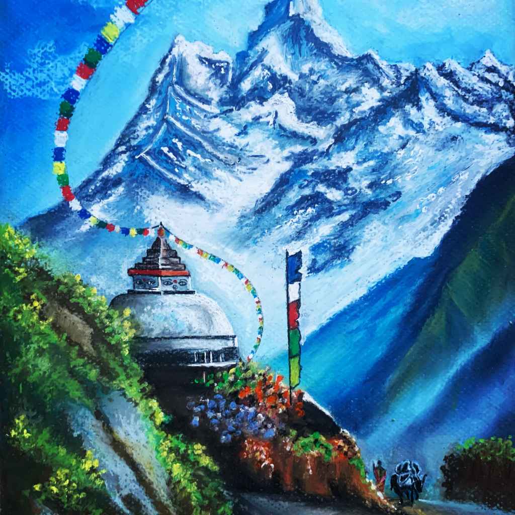 Mount Everest Painting | Artezaar.com Art Gallery Dubai – Artezaar