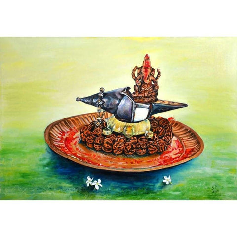 Ameya by Gomathi Shiva Oil painting Buy now on artezaar.com Online Art Gallery