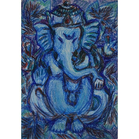 Blue Ganesha Abstract Sketches And Drawings Buy Now on Artezaar.com Online Art Gallery Dubai UAE