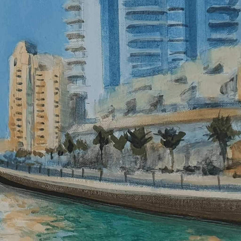 Marina Acrylic Painting Buy Now on Artezaar.com Online Art Gallery Dubai UAE