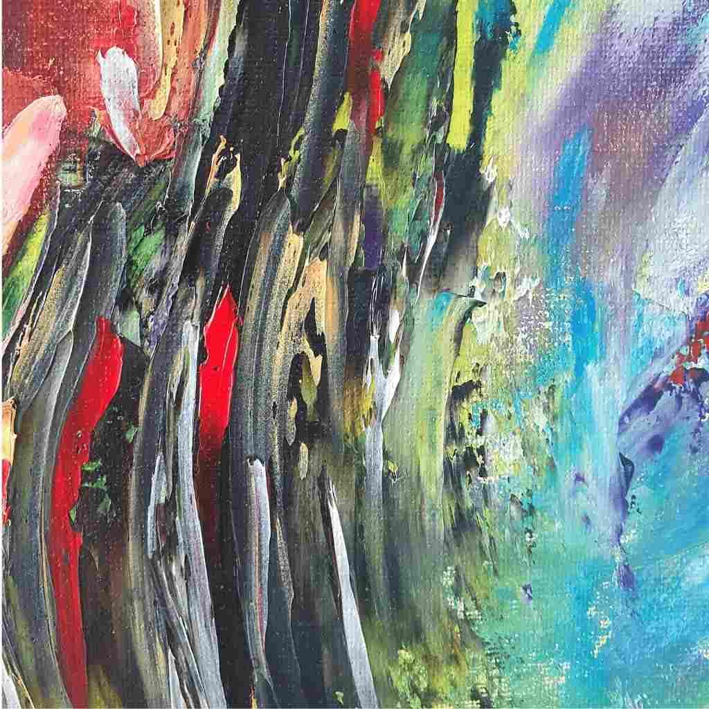 Red Abstract Woman Oil Painting Art Gallery Dubai UAE