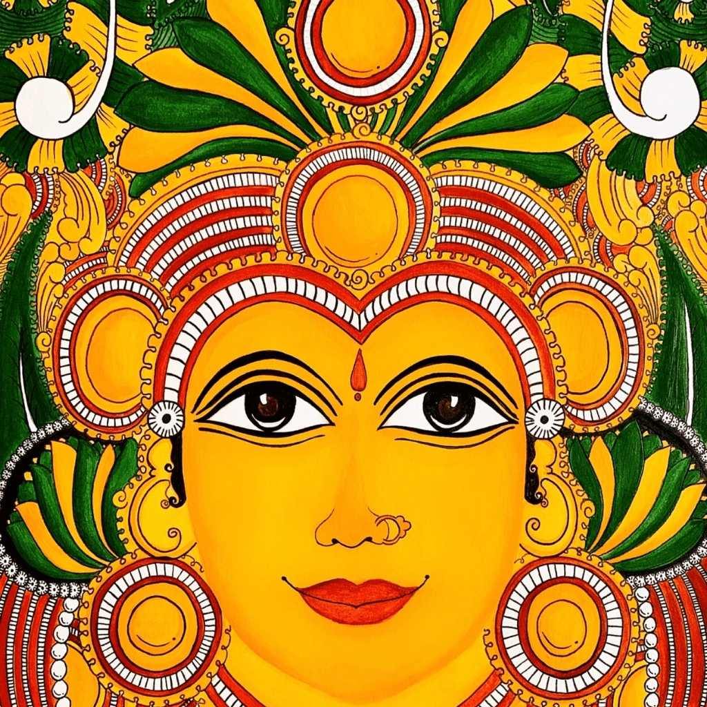 Fine Art Acrylic Painting | Tanvi Kerala Mural Painting | Artezaar ...