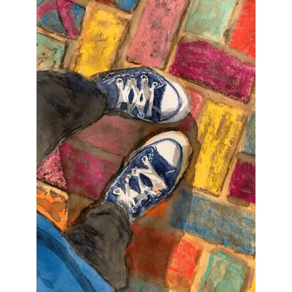 Buy Painting | Urban Feet Converse Shoes | Artezaar Art Gallery Dubai –  Artezaar.com Online Art Gallery