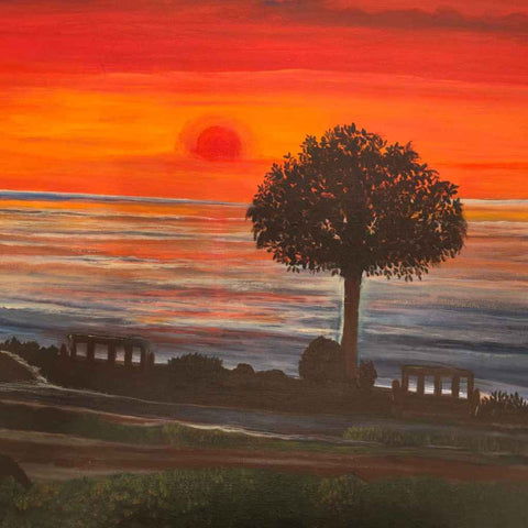 Sunset Point - Acrylic Painting - Artezaar.com Online Art Gallery