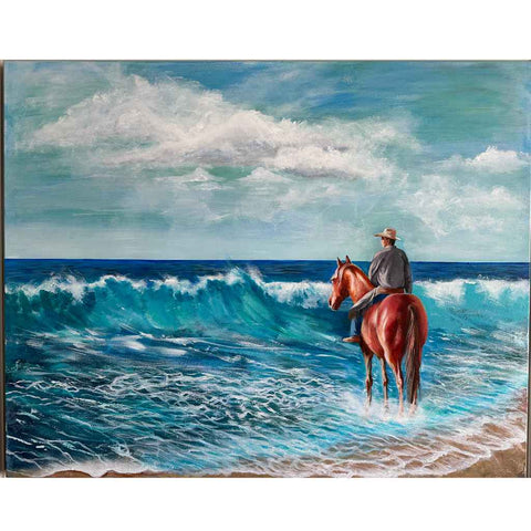 Rider's Reverie Abstract Acrylic Painting Buy Now on Artezaar.com Online Art Gallery Dubai UAE