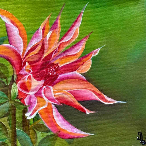 Tropical Bloom - Floral Oil Painting - Artezaar.com Online Art Gallery