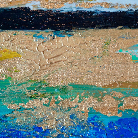 Gilded Horizen 	Mixed Media Painting Buy Now on Artezaar.com Online Art Gallery Dubai UAE