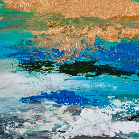 Gilded Horizen 	Mixed Media Painting Buy Now on Artezaar.com Online Art Gallery Dubai UAE