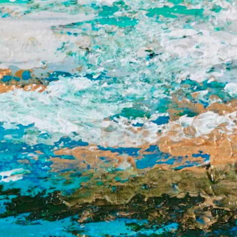 Gilded Horizen Mixed Media Painting Buy Now on Artezaar.com Online Art Gallery Dubai UAE