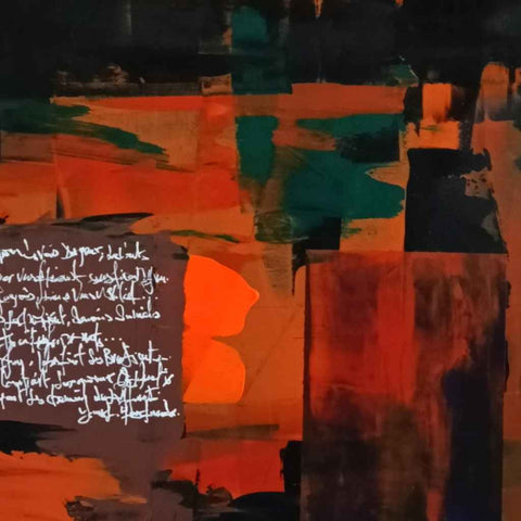 A letter to my sweet thing Abstract Acrylic Painting Buy Now on Artezaar.com Online Art Gallery Dubai UAE