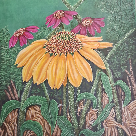 A Moment Of Curiosity And Beauty - Acrylic Painting - Artezaar.com Online Art Gallery