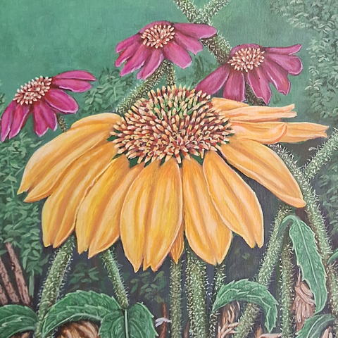 A Moment Of Curiosity And Beauty - Acrylic Painting - Artezaar.com Online Art Gallery