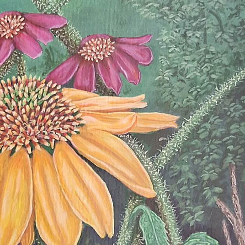 A Moment Of Curiosity And Beauty - Acrylic Painting - Artezaar.com Online Art Gallery