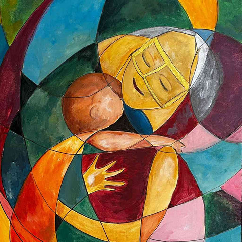 A Mother's Undying Love A Brushstroke Of Warmth Acrylic Painting Buy Now on Artezaar.com Online Art Gallery Dubai UAE