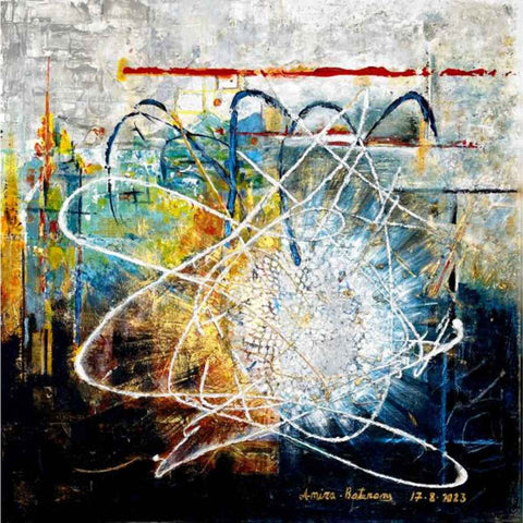 A New Day Abstract Acrylic Painting Buy Now on Artezaar.com Online Art Gallery Dubai UAE