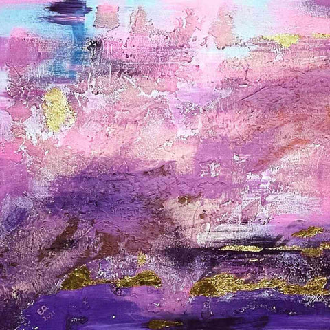 A Purple Dream Mixed Media Painting Buy Now on Artezaar.com Online Art Gallery Dubai UAE