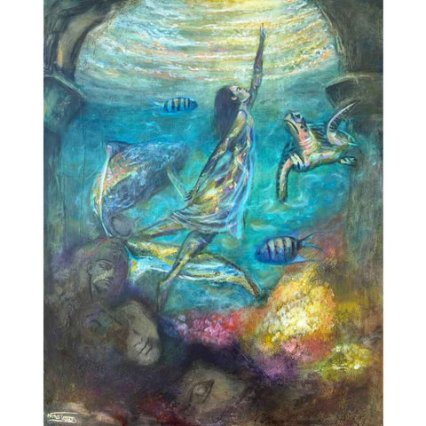 A Tale Of Two Seas - Mixed Media Painting - Artezaar.com Online Art Gallery
