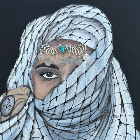 A woman of pride, grade and hope Woman Acrylic painting Buy Now on Artezaar.com Online Art Gallery Dubai UAE