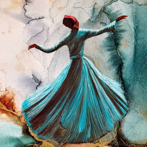 Abid - The Turning of the Heart - Alcohol Inks Painting - Artezaar.com Online Art Gallery