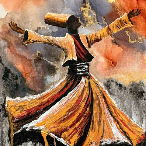 Abid - Where the Self Dissolves - Alcohol Inks Painting - Artezaar.com Online Art Gallery