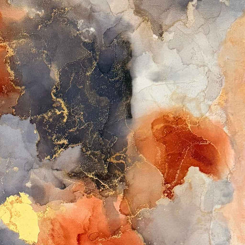 Abid - Where the Self Dissolves - Alcohol Inks Painting - Artezaar.com Online Art Gallery