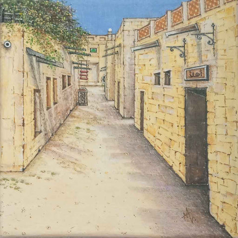 Ahlan Bikum Huna Acrylic Painting Buy Now on Artezaar.com Online Art Gallery Dubai UAE