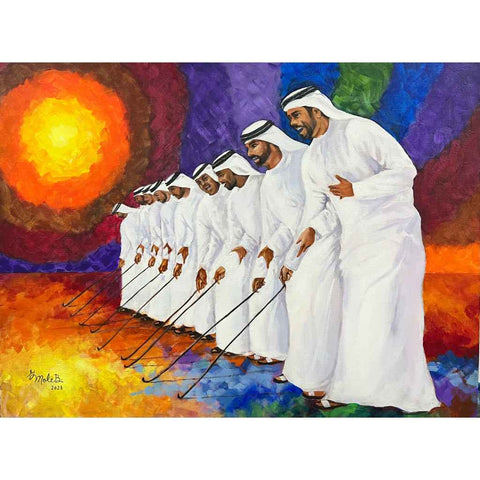 Al-Ayyala Fine Acrylic Painting Buy Now on Artezaar.com Online Art Gallery Dubai UAE