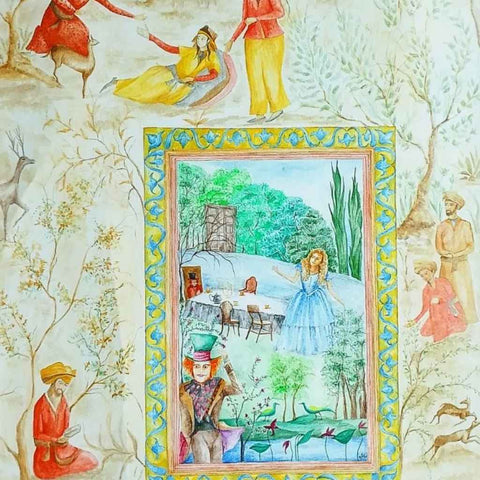 Alice in Wonderland I - Watercolor Painting - Artezaar.com Online Art Gallery