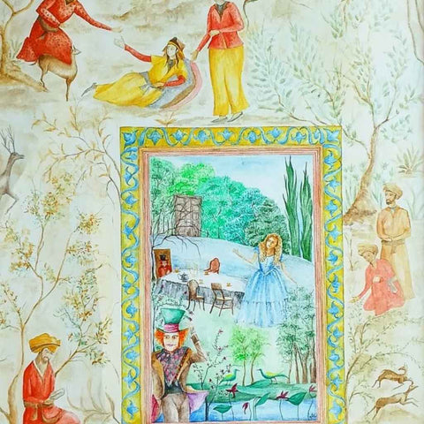 Alice in Wonderland I - Watercolor Painting - Artezaar.com Online Art Gallery