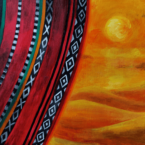 Arabian Sunset - Mixed Media - Artezaar.com Online Art Gallery