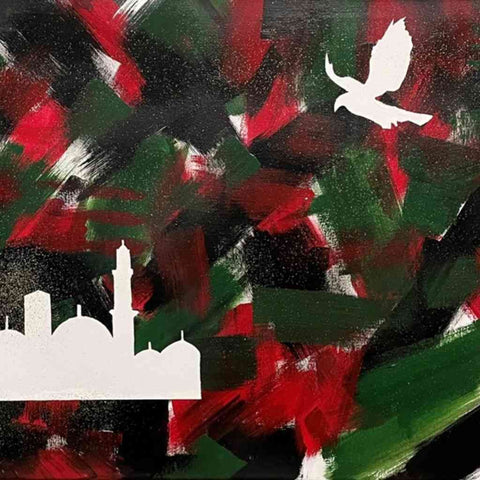 An Abstract Of Pride Acrylic Painting Buy Now on Artezaar.com Online Art Gallery Dubai UAE