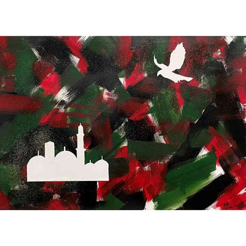 An Abstract Of Pride Acrylic Painting Buy Now on Artezaar.com Online Art Gallery Dubai UAE