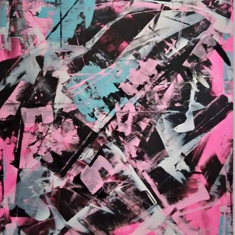 An evening in Tokyo Vol.2 Abstract Acrylic Painting Buy Now on Artezaar.com Online Art Gallery Dubai UAE