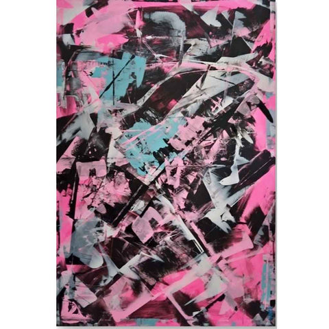 An evening in Tokyo Vol.2 Abstract Acrylic Painting Buy Now on Artezaar.com Online Art Gallery Dubai UAE