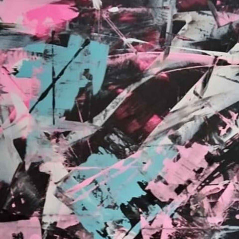 An evening in Tokyo Vol.2 Abstract Acrylic Painting Buy Now on Artezaar.com Online Art Gallery Dubai UAE