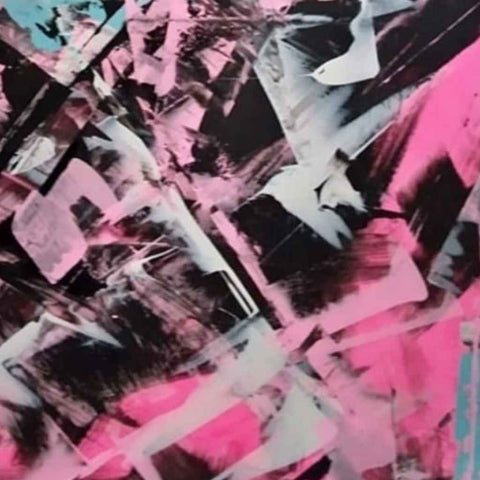 An evening in Tokyo Vol.2 Abstract Acrylic Painting Buy Now on Artezaar.com Online Art Gallery Dubai UAE