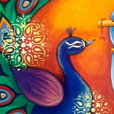 Anand Vinayak (Lord Ganesha) Acrylic Painting Buy Now on Artezaar.com Online Art Gallery Dubai UAE