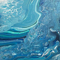 Aqua Opus Abstract Acrylic painting Buy Now on Artezaar.com Online Art Gallery Dubai UAE