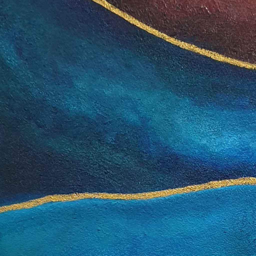 Aqua vibe | Mixed media painting | Artezaar.com Art Gallery Dubai ...