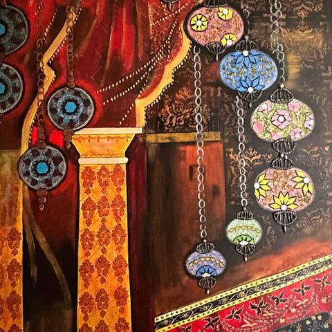 Arabian Nights Mixed Media Painting Buy Now on Artezaar.com Online Art Gallery Dubai UAE