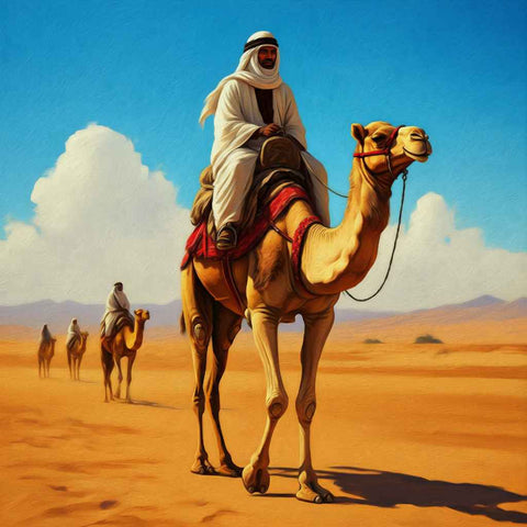 Arabian Nomads Digital Art Print Buy Now on Artezaar.com Online Art Gallery Dubai UAE