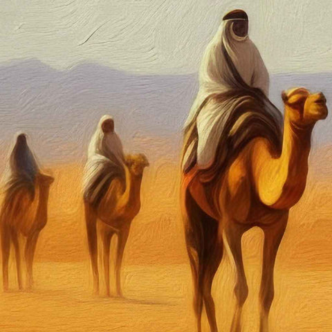 Arabian Nomads Digital Art Print Buy Now on Artezaar.com Online Art Gallery Dubai UAE