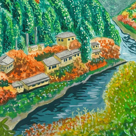 Arashiyama - Acrylic Painting - Artezaar.com Online Art Gallery