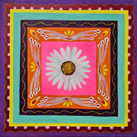 Assembly of the Flowers: Daisy - Acrylic Painting - Artezaar.com Online Art Gallery
