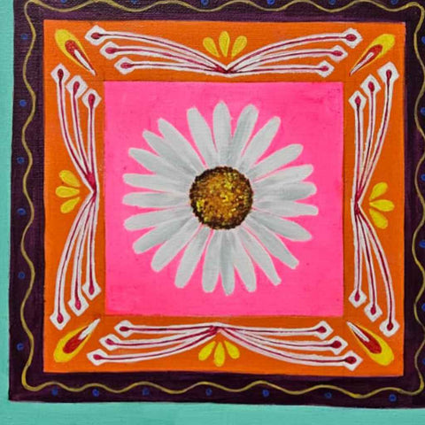 Assembly of the Flowers: Daisy - Acrylic Painting - Artezaar.com Online Art Gallery