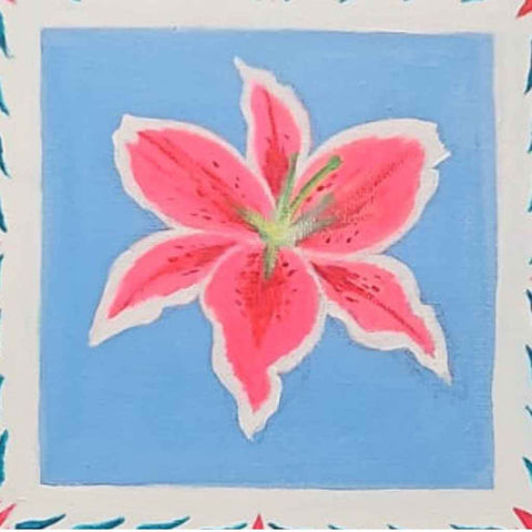 Assembly Of The Flowers: Lily - Acrylic Painting - Artezaar.com Online Art Gallery