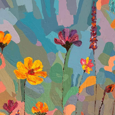 Aurora's Song Abstract Mixed Media Painting Buy Now on Artezaar.com Online Art Gallery Dubai UAE