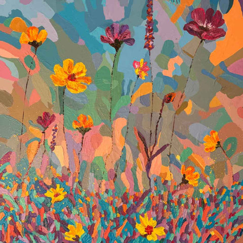 Aurora's Song Abstract Mixed Media Painting Buy Now on Artezaar.com Online Art Gallery Dubai UAE