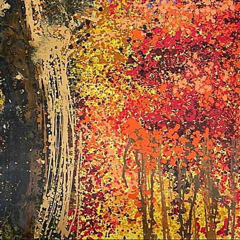 Autumn Abstract Acrylic Painting Buy Now on Artezaar.com Online Art Gallery Dubai UAE